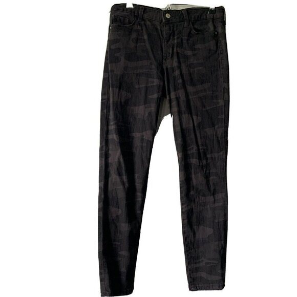 Social Standard By Sanctuary Womens Black Camouflage Ankle Skinny Jeans Size 6 - Picture 1 of 6